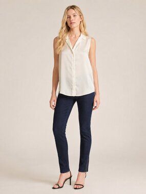 2/$30 J. Crew City Fit Slim Ankle-Zip Jeans Dark Indigo 00 #A3657